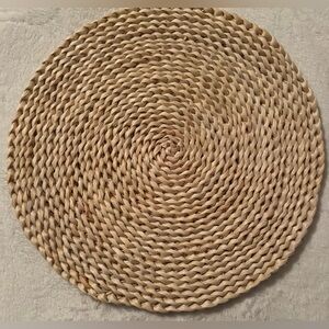 Round Woven sea grass Placemat/glass protector 14 inches